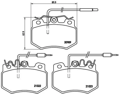 Conjunto de pastilhas de travão de disco BREMBO P 61 031