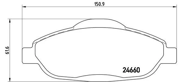 Conjunto de pastilhas de travão de disco BREMBO P 61 101X