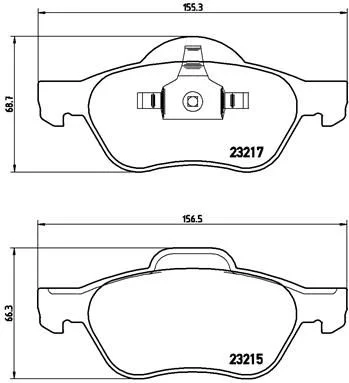 Conjunto de pastilhas de travão de disco BREMBO P 68 048X