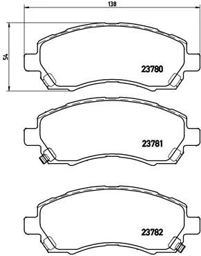 Conjunto de pastilhas de travão de disco BREMBO P 78 009