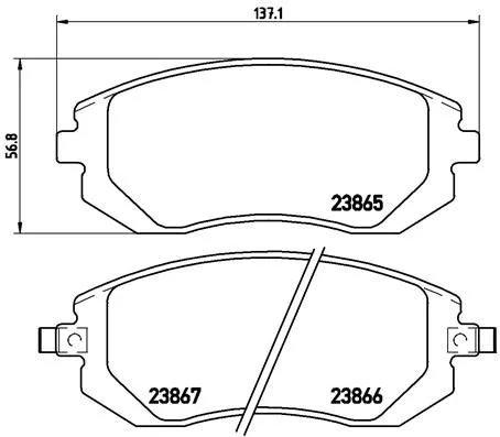 Conjunto de pastilhas de travão de disco BREMBO P 78 013X
