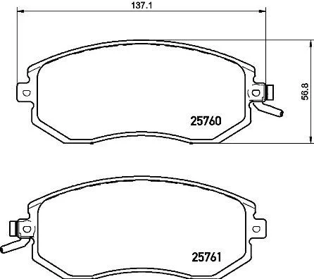 Brake Pad Set, disc brake BREMBO P 78 021X