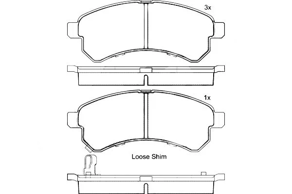 Conjunto de pastilhas de travão de disco BREMBO P 82 004