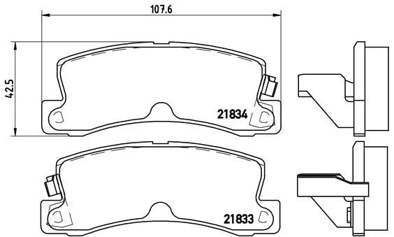 Conjunto de pastilhas de travão de disco BREMBO P 83 015
