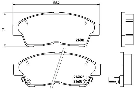 Conjunto de pastilhas de travão de disco BREMBO P 83 034