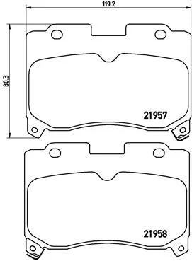 Conjunto de pastilhas de travão de disco BREMBO P 83 090