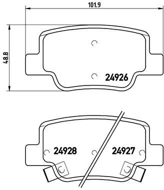 Conjunto de pastilhas de travão de disco BREMBO P 83 114