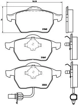 Conjunto de pastilhas de travão de disco BREMBO P 85 060