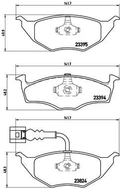 Brake Pad Set, disc brake BREMBO P 85 063