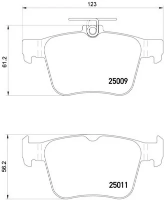 Conjunto de pastilhas de travão de disco BREMBO P 85 124X