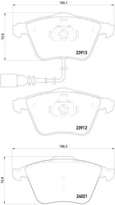 Conjunto de pastilhas de travão de disco BREMBO P 85 129