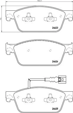 Conjunto de pastilhas de travão de disco BREMBO P 85 141