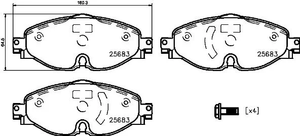 Conjunto de pastilhas de travão de disco BREMBO P 85 147