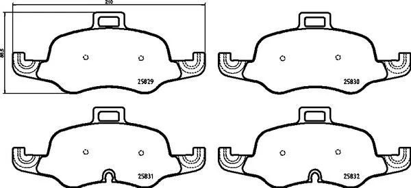 Conjunto de pastilhas de travão de disco BREMBO P 85 160