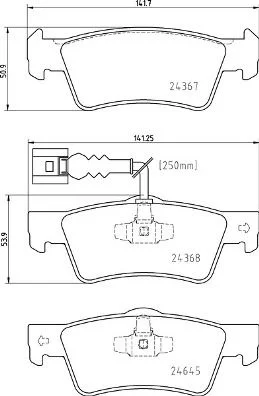 Conjunto de pastilhas de travão de disco BREMBO P 85 163