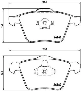 Conjunto de pastilhas de travão de disco BREMBO P 86 018
