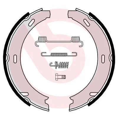 Brake Shoe Set, parking brake BREMBO S 50 507