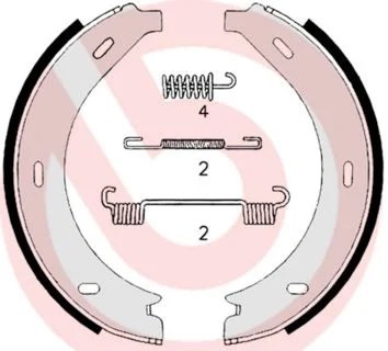 Conjunto de sapatas de travão, travão de estacionamento BREMBO S 50 517