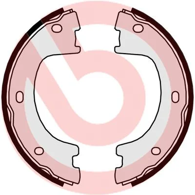 Conjunto de sapatas de travão, travão de estacionamento BREMBO S 50 521