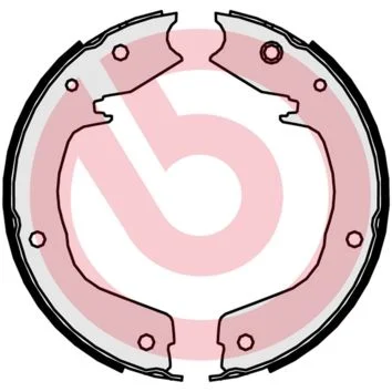 Conjunto de sapatas de travão, travão de estacionamento BREMBO S 54 524