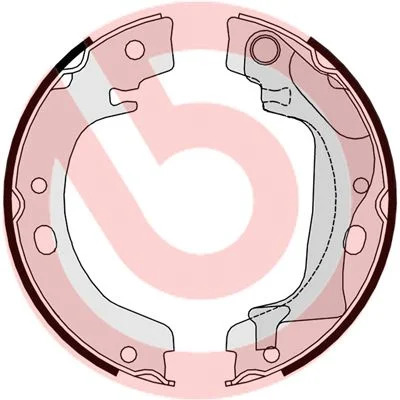 Brake Shoe Set, parking brake BREMBO S 83 560