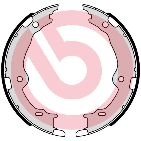 Conjunto de sapatas de travão, travão de estacionamento BREMBO S 83 572