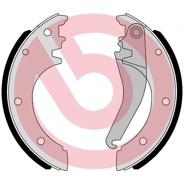 Conjunto de sapatas de travão, travão de estacionamento BREMBO S A6 509