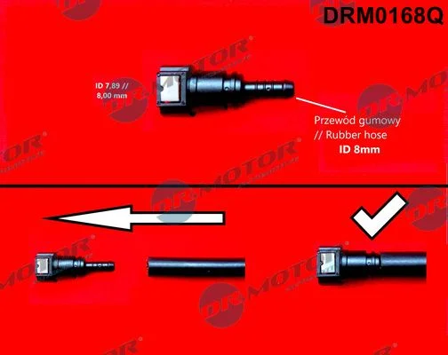 Hose Connector, fuel hose Dr.Motor Automotive DRM0168Q