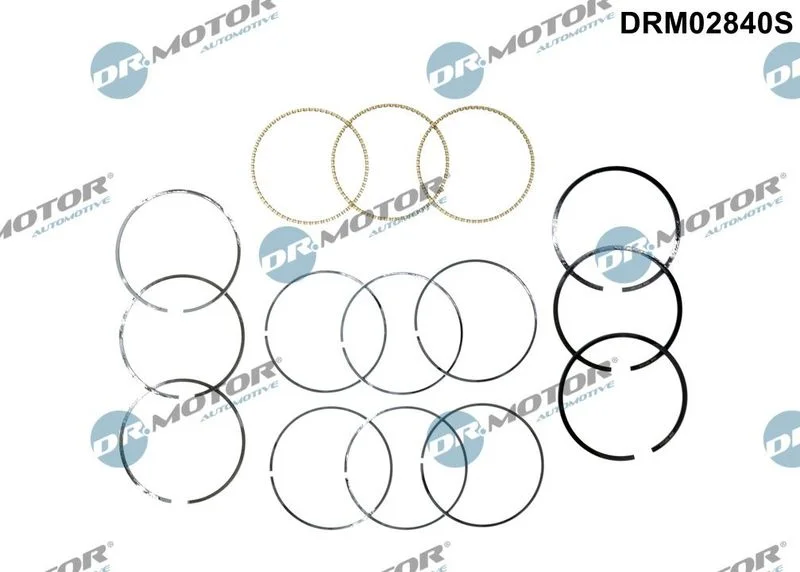 Kit de anéis do pistão Dr.Motor Automotive DRM02840S
