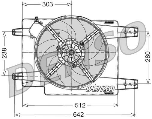 Ventilador, refrigeração do motor DENSO DER01011