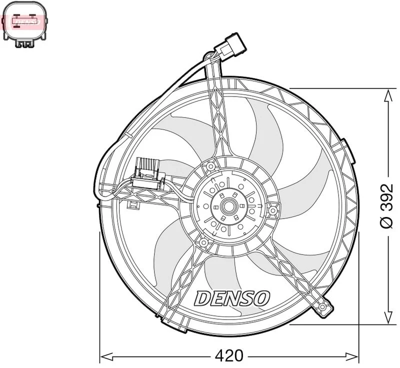Ventilador, refrigeração do motor DENSO DER05009