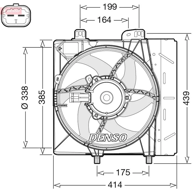 Fan, engine cooling DENSO DER07011
