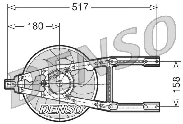 Ventilador, refrigeração do motor DENSO DER09012