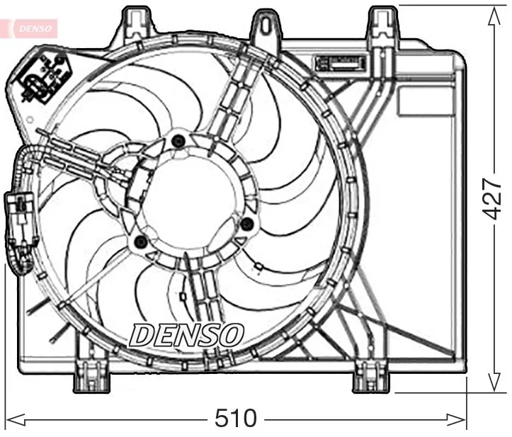Ventilador, refrigeração do motor DENSO DER09312