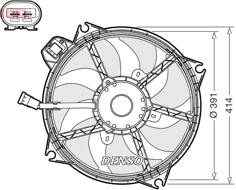 Ventilador, refrigeração do motor DENSO DER23005