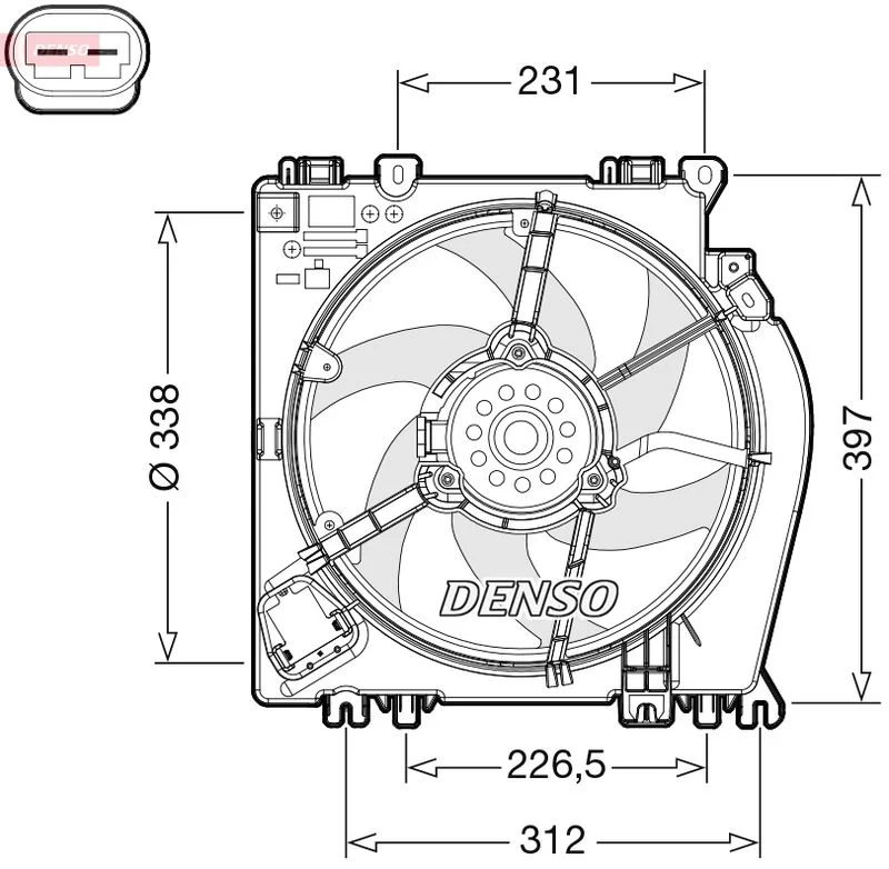Fan, engine cooling DENSO DER46002
