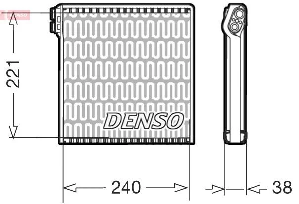 Evaporador, ar condicionado DENSO DEV09102