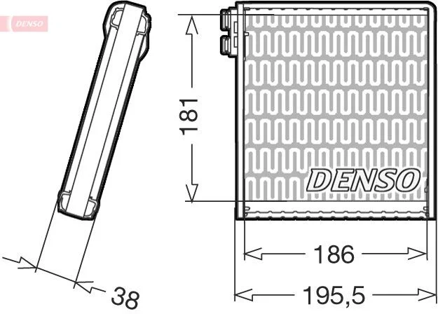 Evaporador, ar condicionado DENSO DEV09103