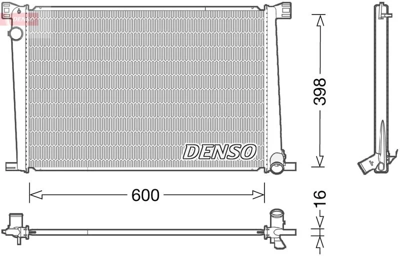 Radiador, arrefecimento do motor DENSO DRM05007