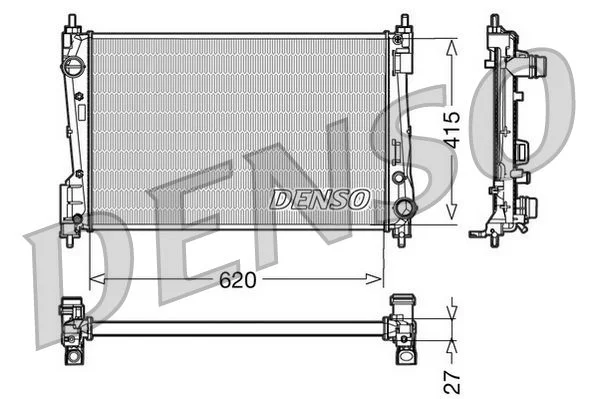 Radiador, arrefecimento do motor DENSO DRM09110