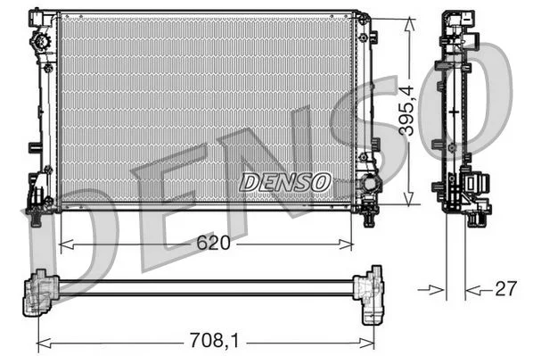 Radiador, arrefecimento do motor DENSO DRM09163