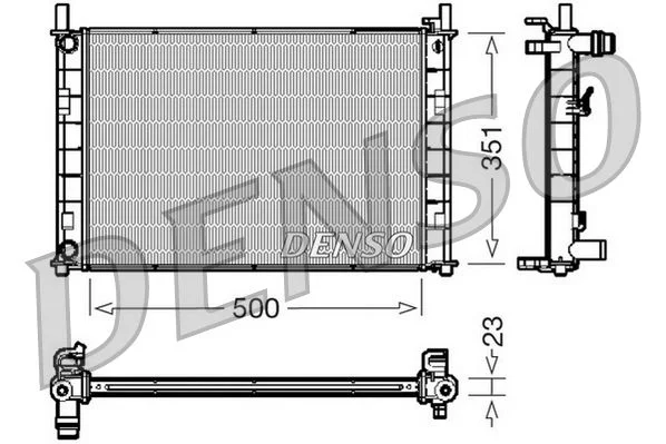 Radiador, arrefecimento do motor DENSO DRM10046