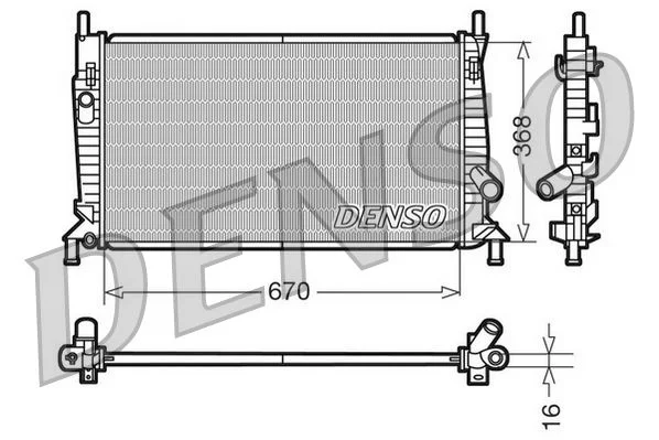 Radiador, arrefecimento do motor DENSO DRM10075