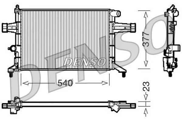 Radiador, arrefecimento do motor DENSO DRM20082