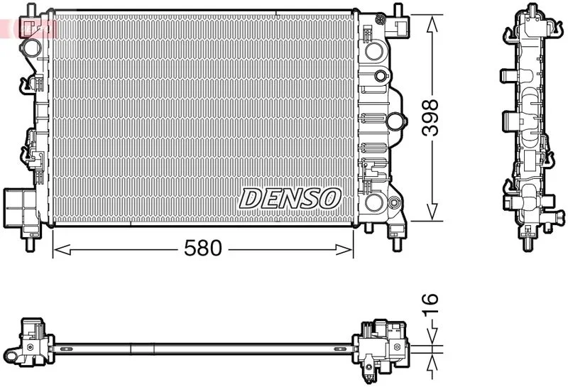 Radiador, arrefecimento do motor DENSO DRM20117