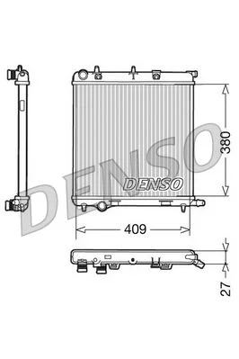 Radiador, arrefecimento do motor DENSO DRM21026