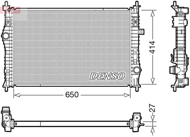 Radiador, arrefecimento do motor DENSO DRM21104