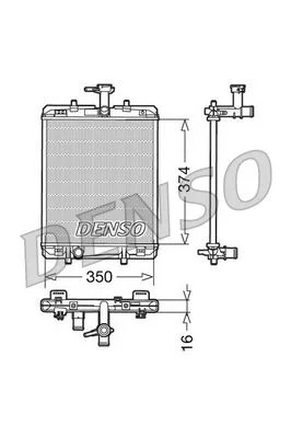 Radiador, arrefecimento do motor DENSO DRM21602
