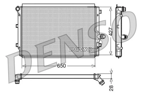 Radiador, arrefecimento do motor DENSO DRM32017