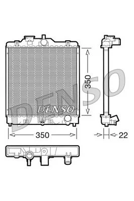 Radiador, arrefecimento do motor DENSO DRM40003